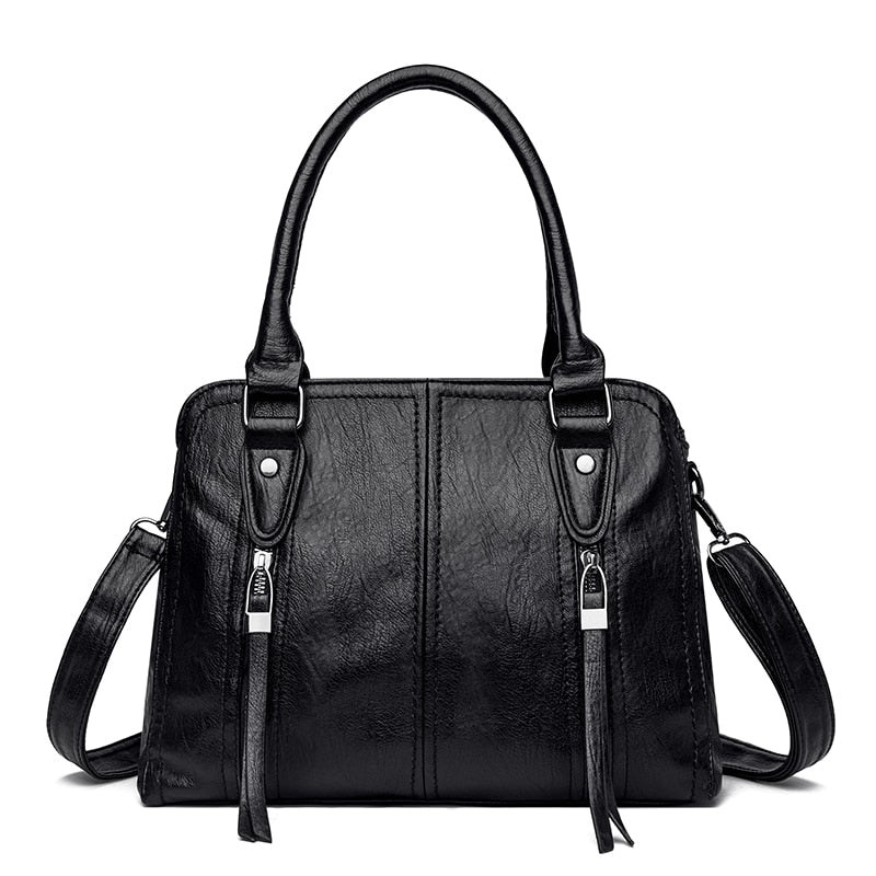 New Retro Fashion High Quality Leather Women&