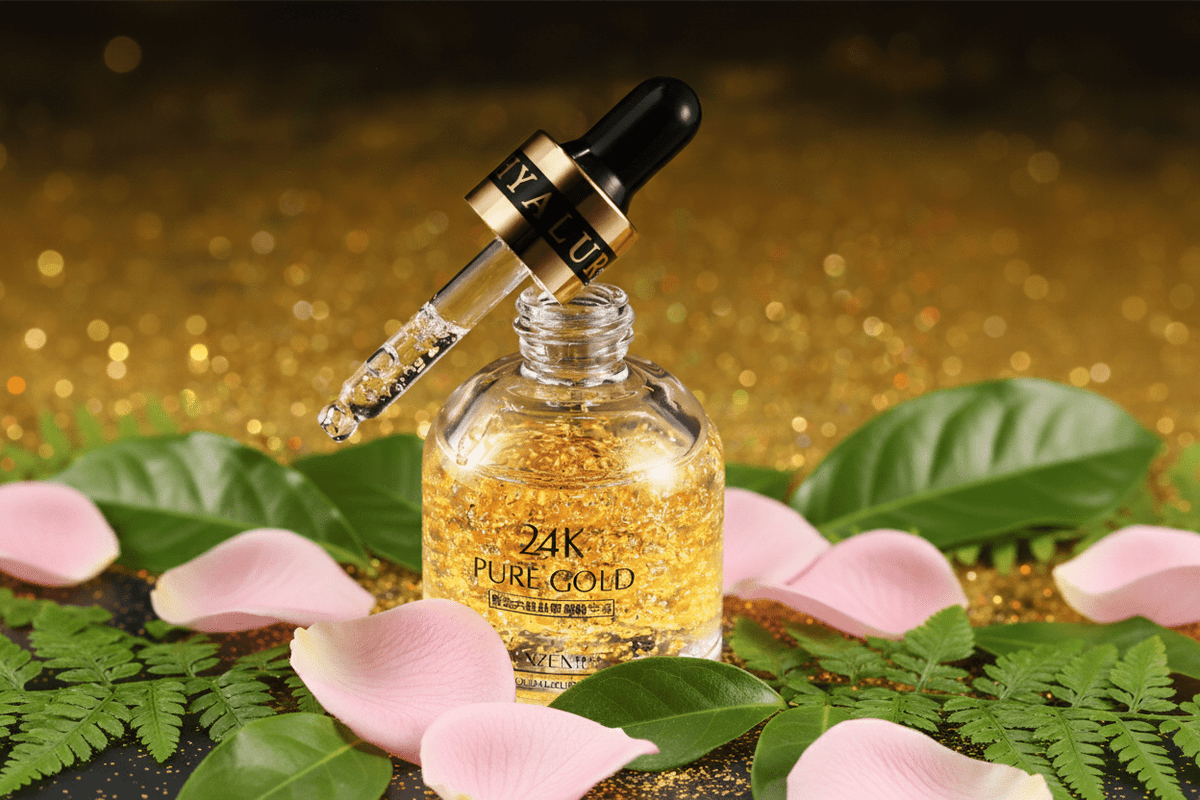24K Gold Radiance Augenserum – Fläschchen im Detail