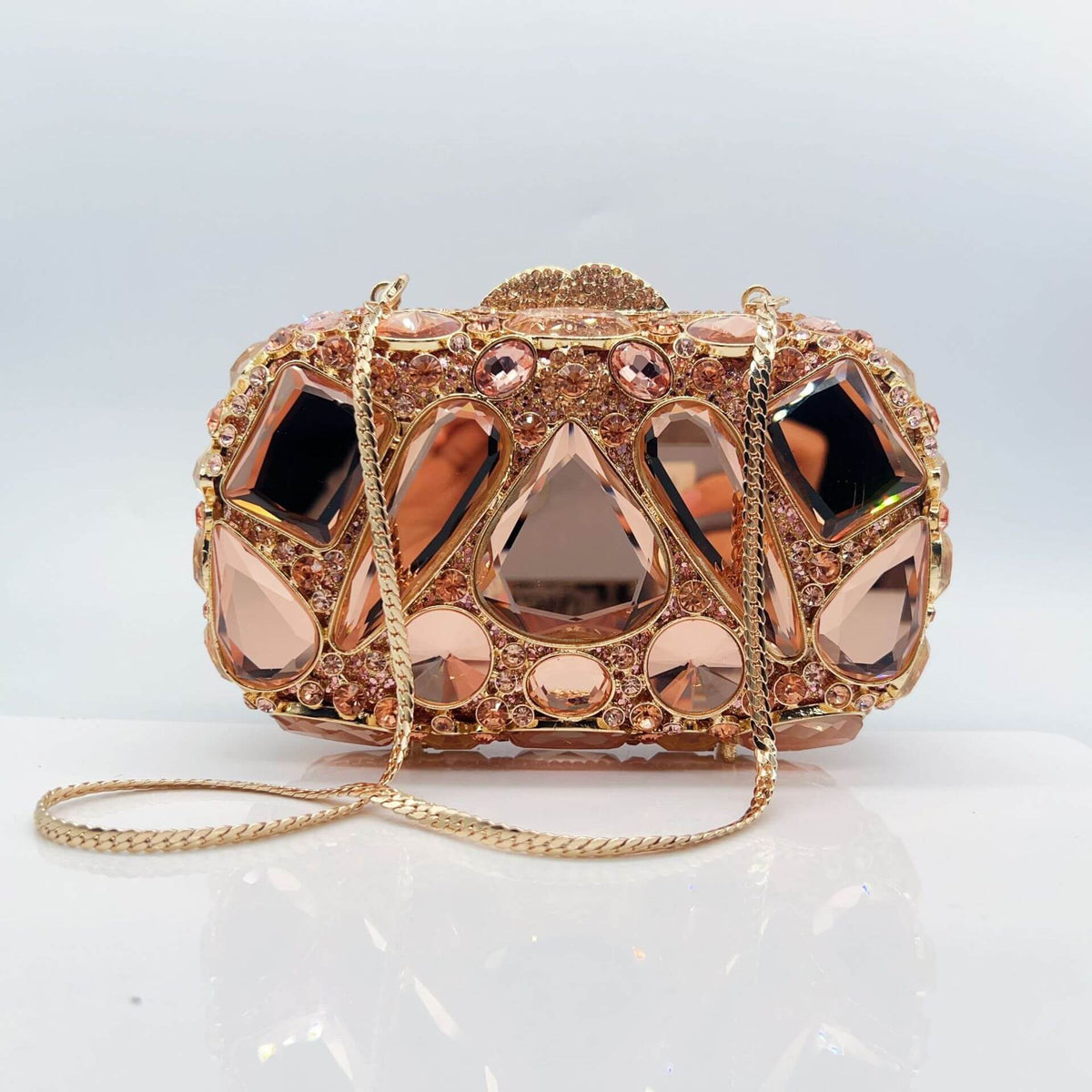 Damen Abendtasche Clutch – Luxuriöse Tropfenform mit Glassteinen, Elegante Handtasche für Events {{ DaniFest }}