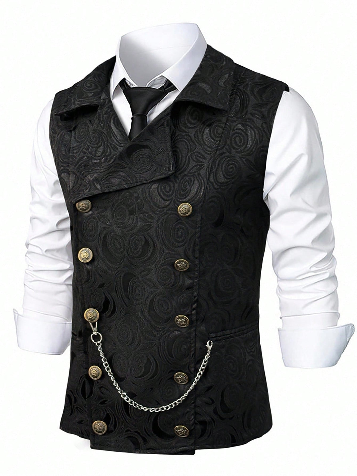 Elegante Herren Anzugweste mit Kette – Zweireihige Business Weste für jeden Anlass {{ DaniFest }}