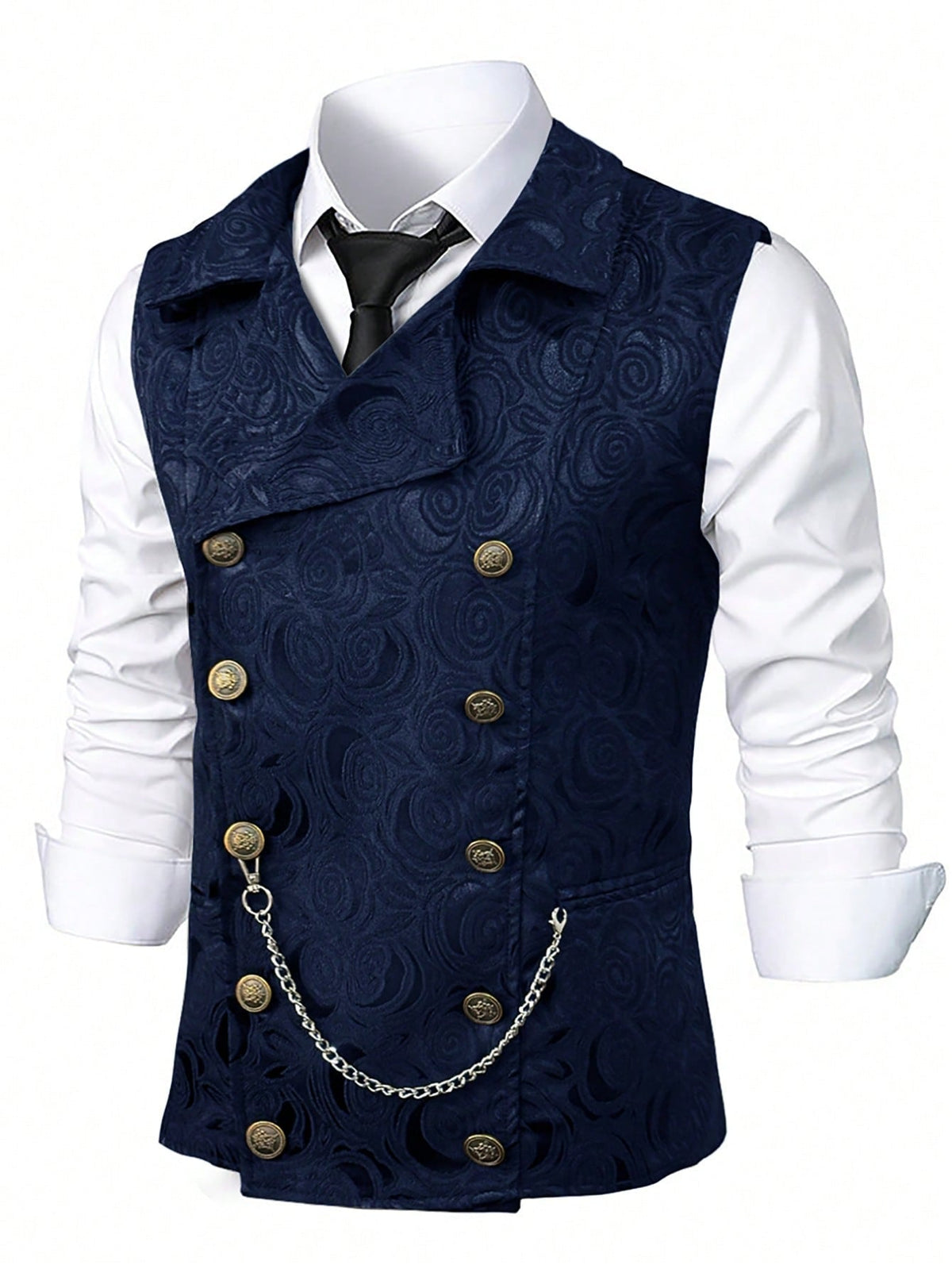 Elegante Herren Anzugweste mit Kette – Zweireihige Business Weste für jeden Anlass {{ DaniFest }}