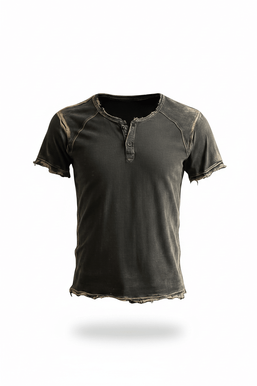 Herren Vintage T-Shirt Distressed – Raw Edge Streetwear Shirt im Used Look {{ DaniFest }}