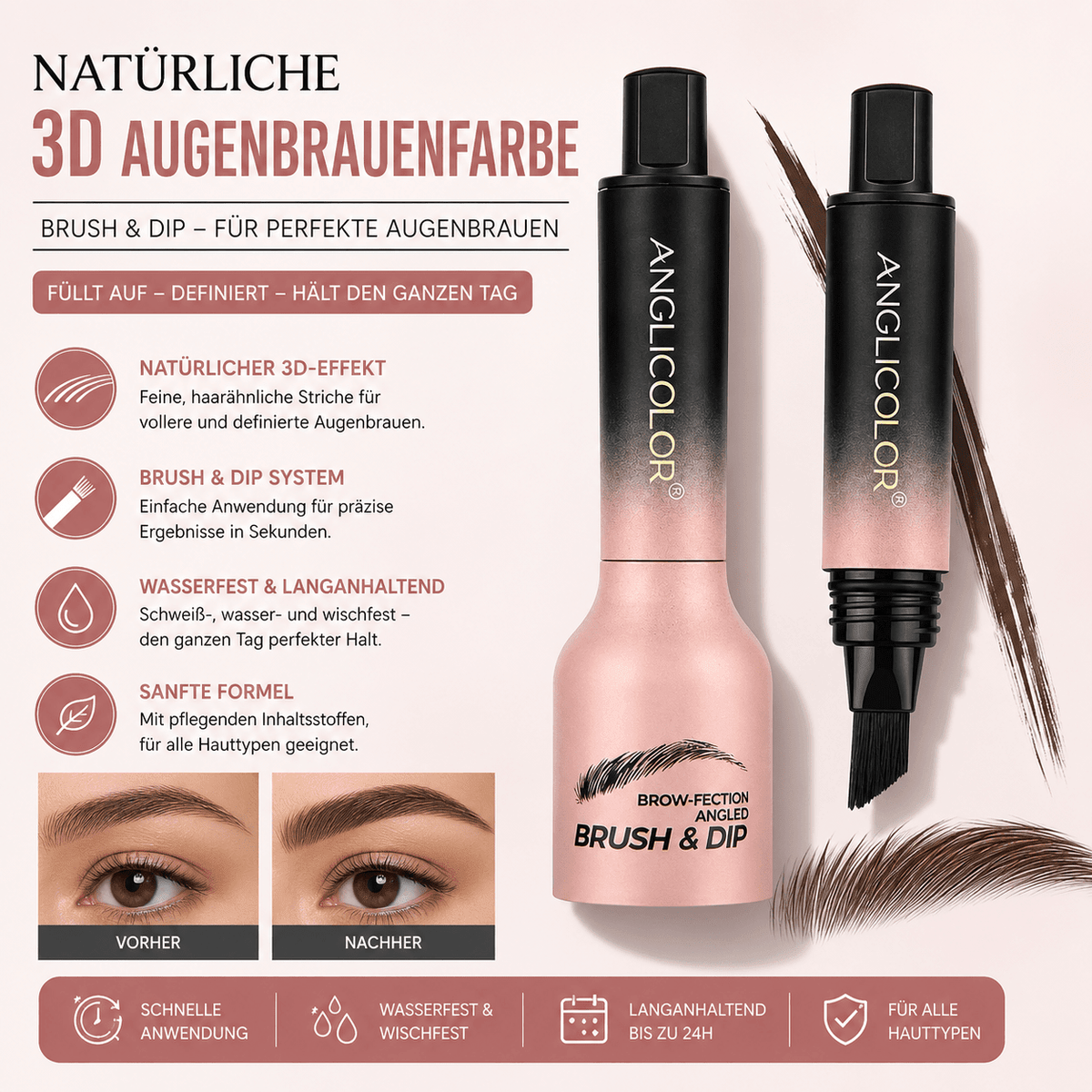 Natürliche 3D Augenbrauenfarbe
