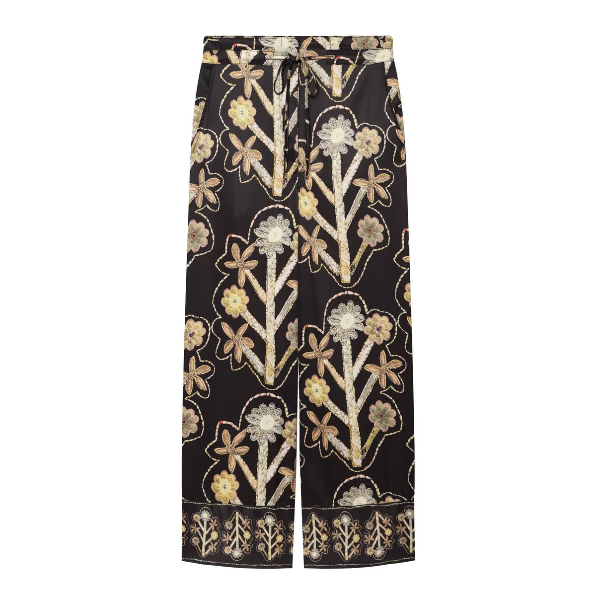 Casual floral printed shirt+pants set for women