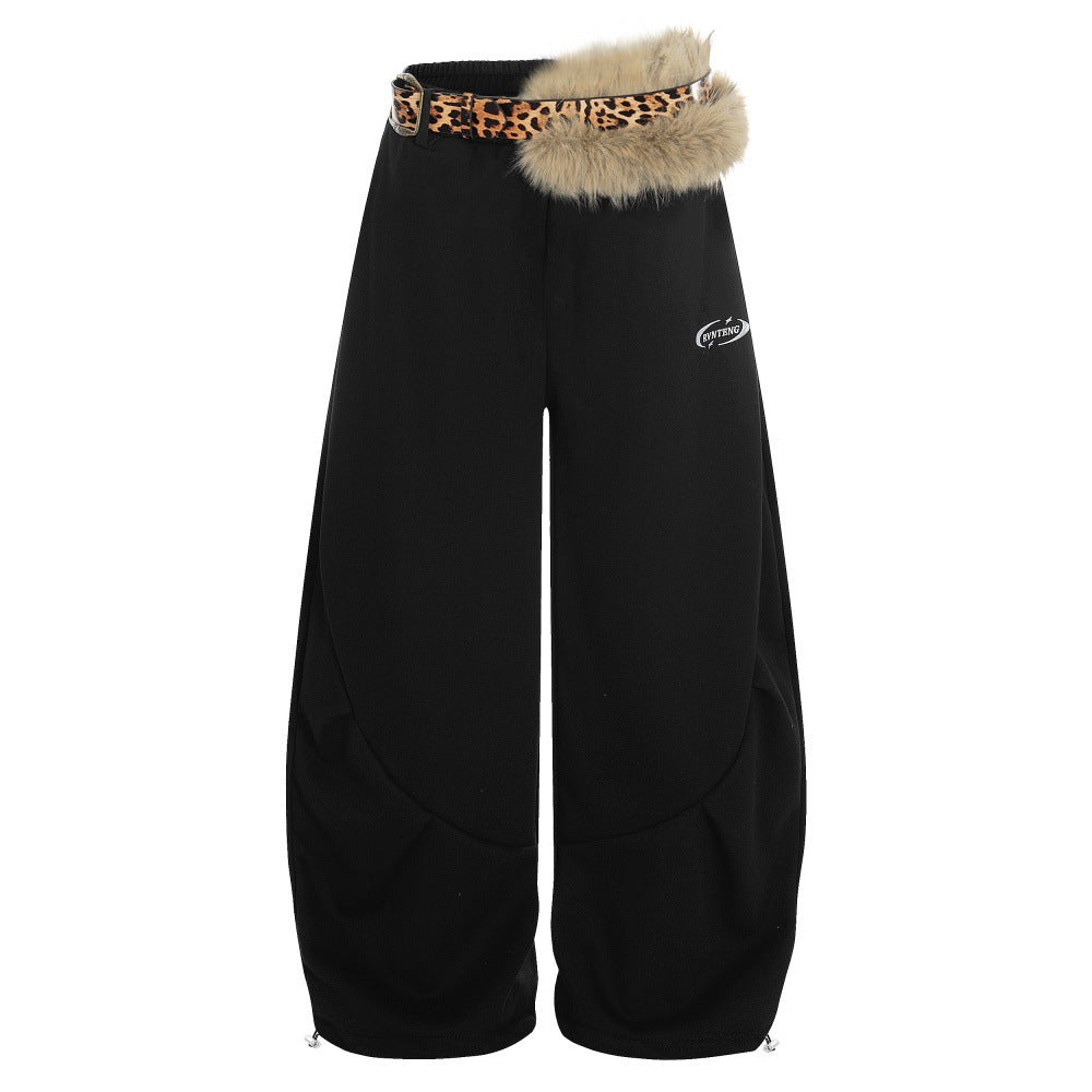 Bent knife and velvet sweatpants
