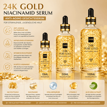 24K Gold Niacinamid Serum – Produktverpackung