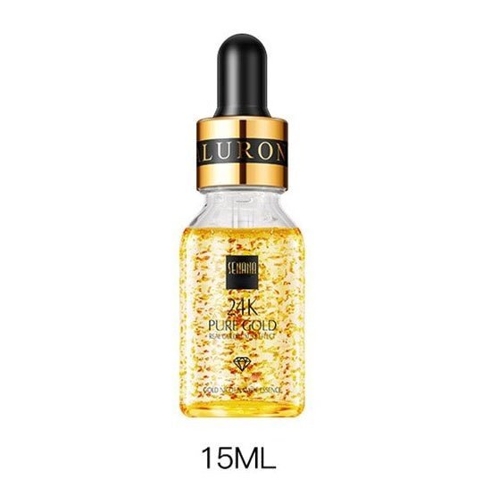 24K Gold Niacinamid Serum – 15ml Flasche Größenvergleich