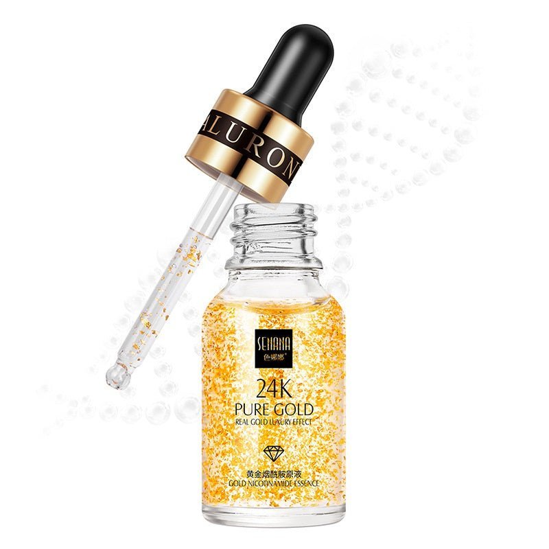 24K Gold Niacinamid Serum – Anwendung im Gesicht