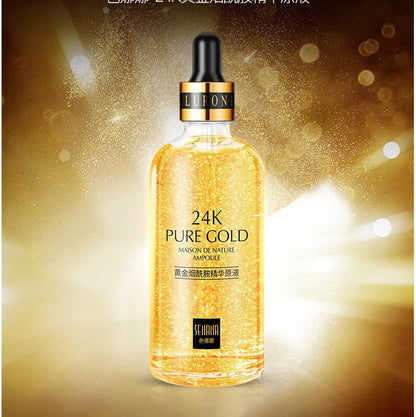 24K Gold Niacinamid Serum – Goldpartikel Nahaufnahme