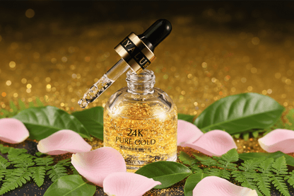24K Gold Radiance Augenserum – Fläschchen im Detail