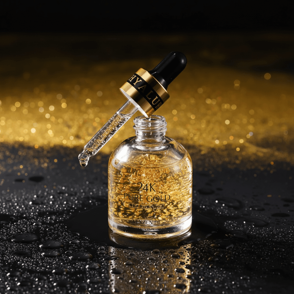 24K Gold Radiance Augenserum – Anwendung um die Augenpartie