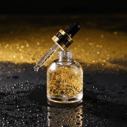 24K Gold Radiance Augenserum – Anwendung um die Augenpartie