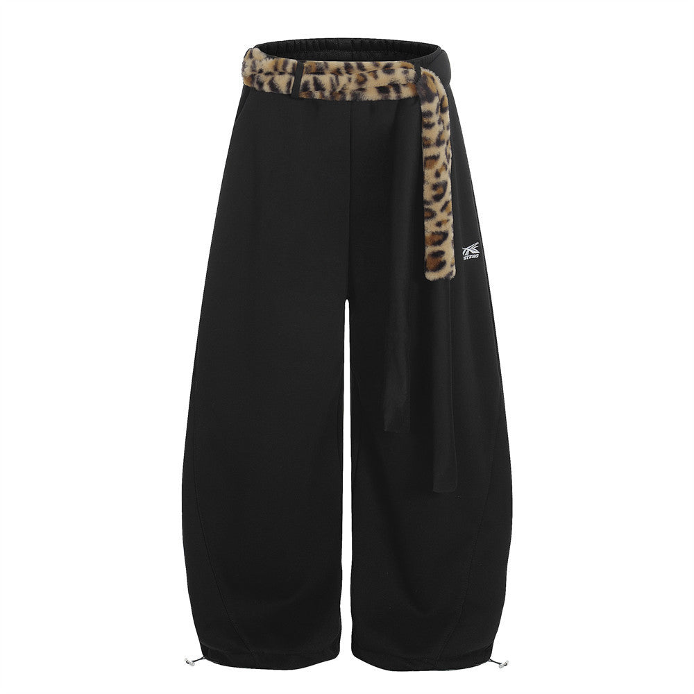 Velvet curved knife sweatpants