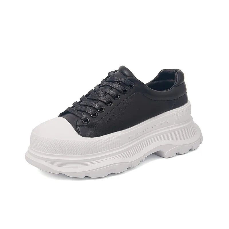 Damen Plateau-Sneaker aus Leder