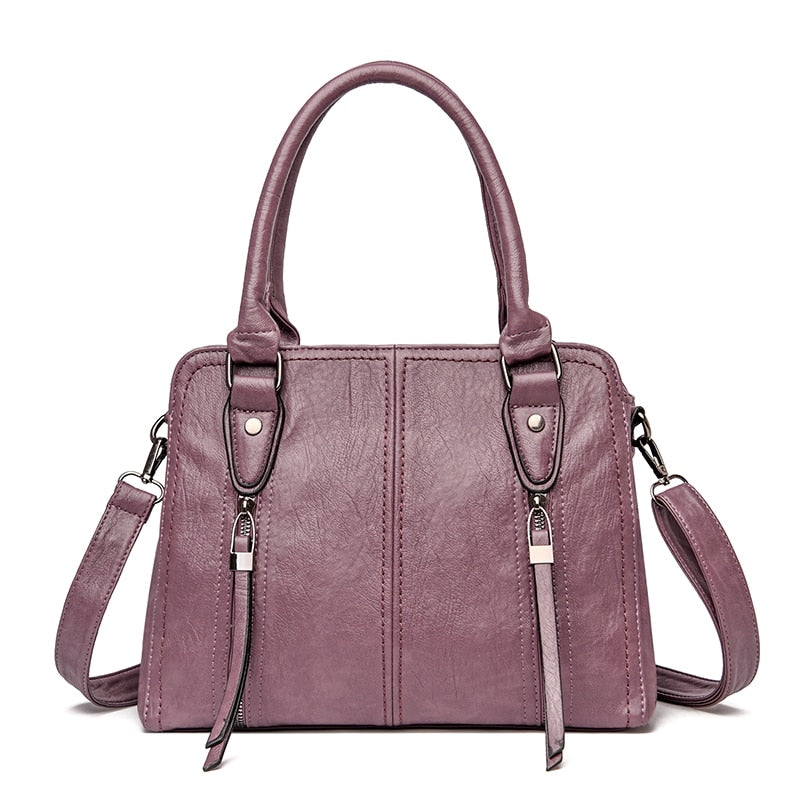 New Retro Fashion High Quality Leather Women&