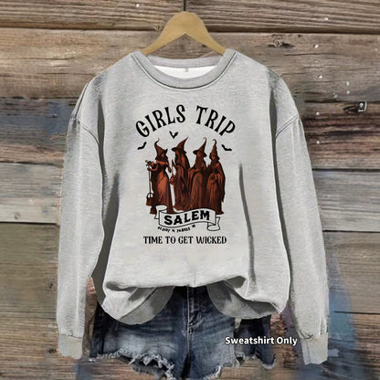 Printed casual long sleeved fleece hoodie