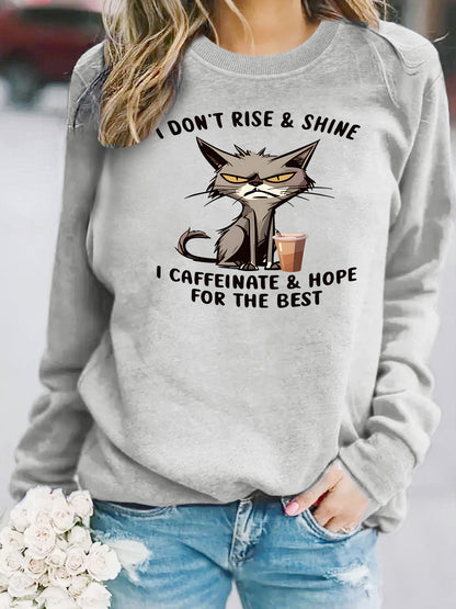 Loose round neck long sleeved hoodie