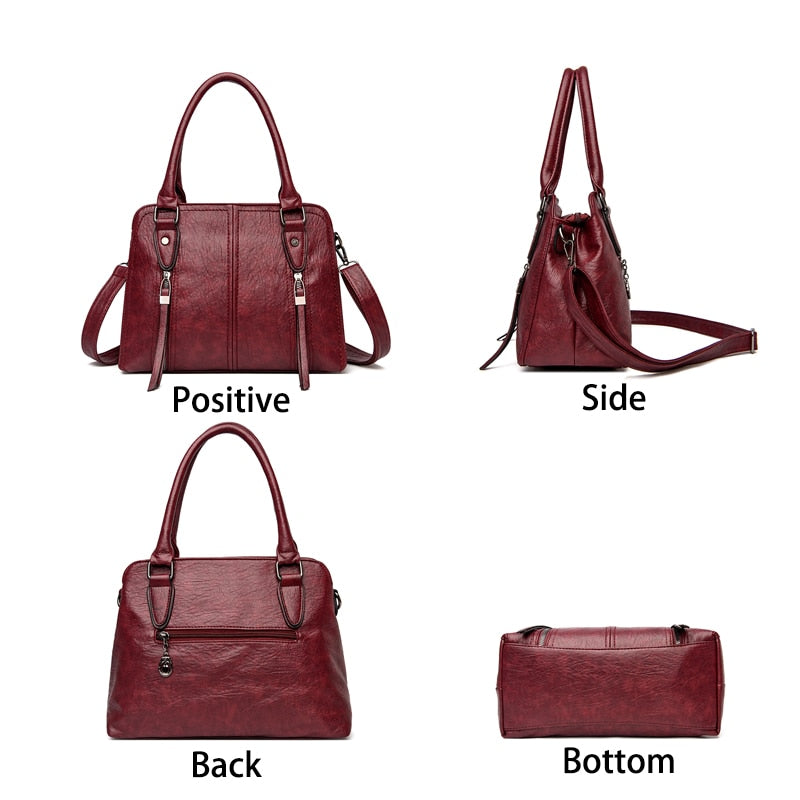 New Retro Fashion High Quality Leather Women&
