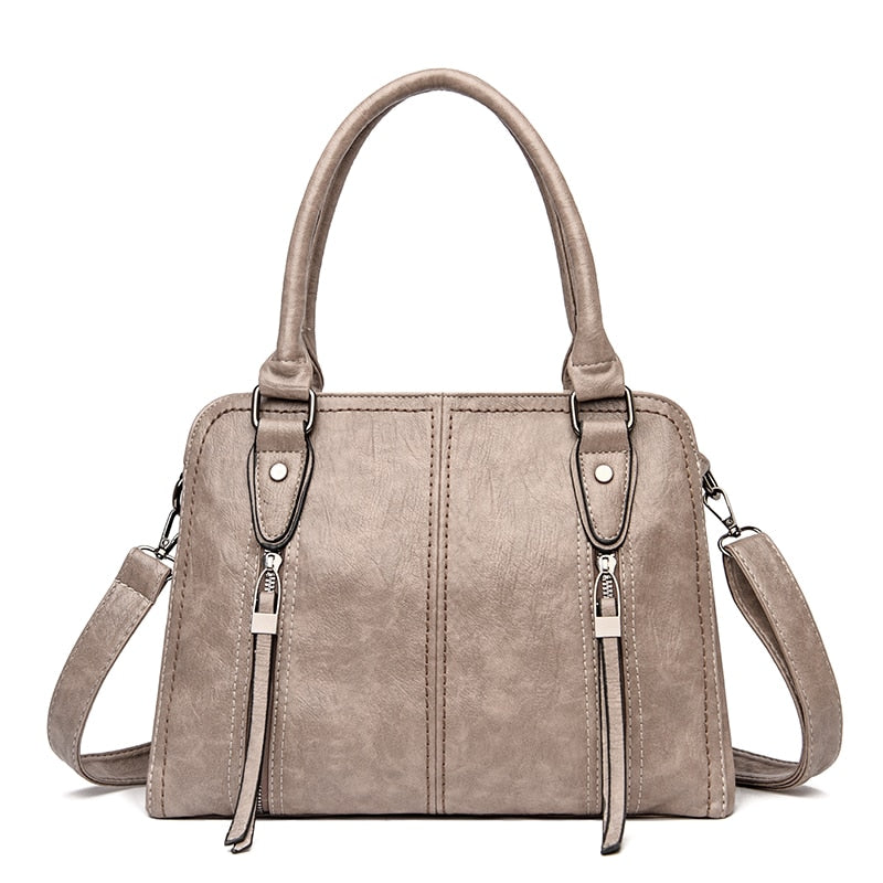 New Retro Fashion High Quality Leather Women&