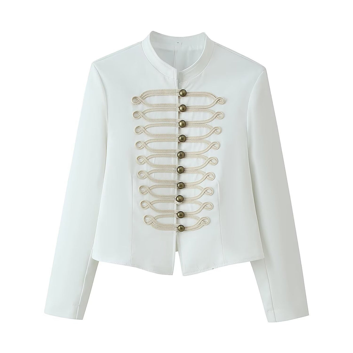 Rope knot decorative stand collar jacket