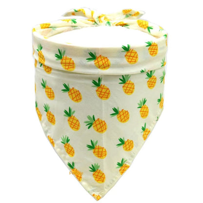 Pet Accessories Summer Pet Drool Towel Fruit Style Pet Scarf Pure Cotton Dog Triangle Scarf
