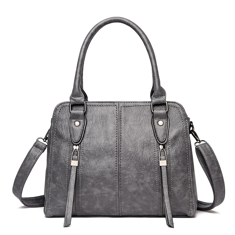 New Retro Fashion High Quality Leather Women&