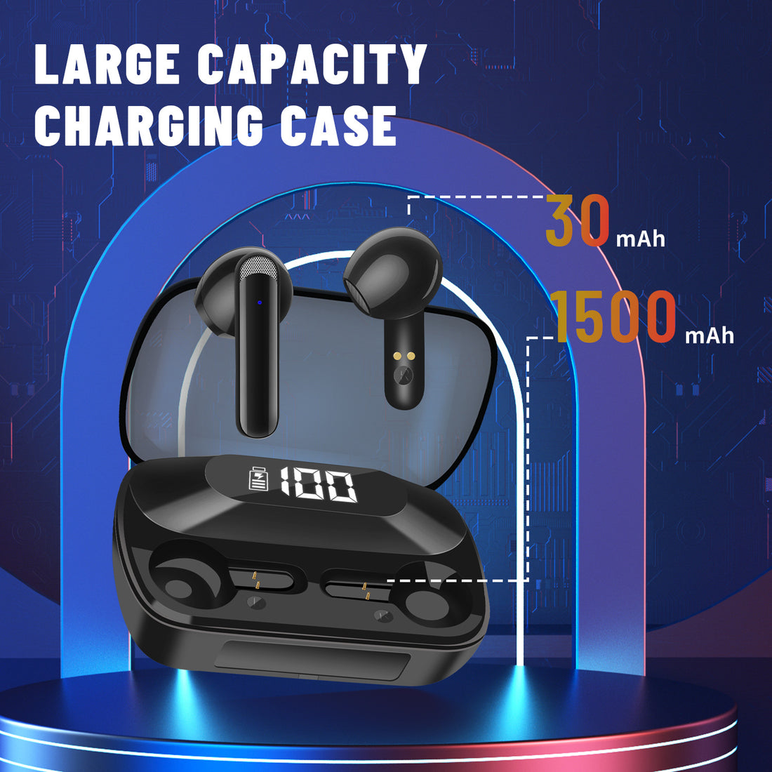 In-Ear-Kopfhörer mit Powerbank-Case