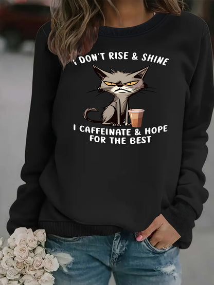 Loose round neck long sleeved hoodie