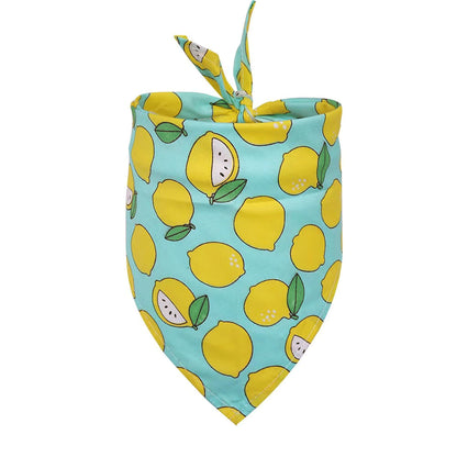 Pet Accessories Summer Pet Drool Towel Fruit Style Pet Scarf Pure Cotton Dog Triangle Scarf
