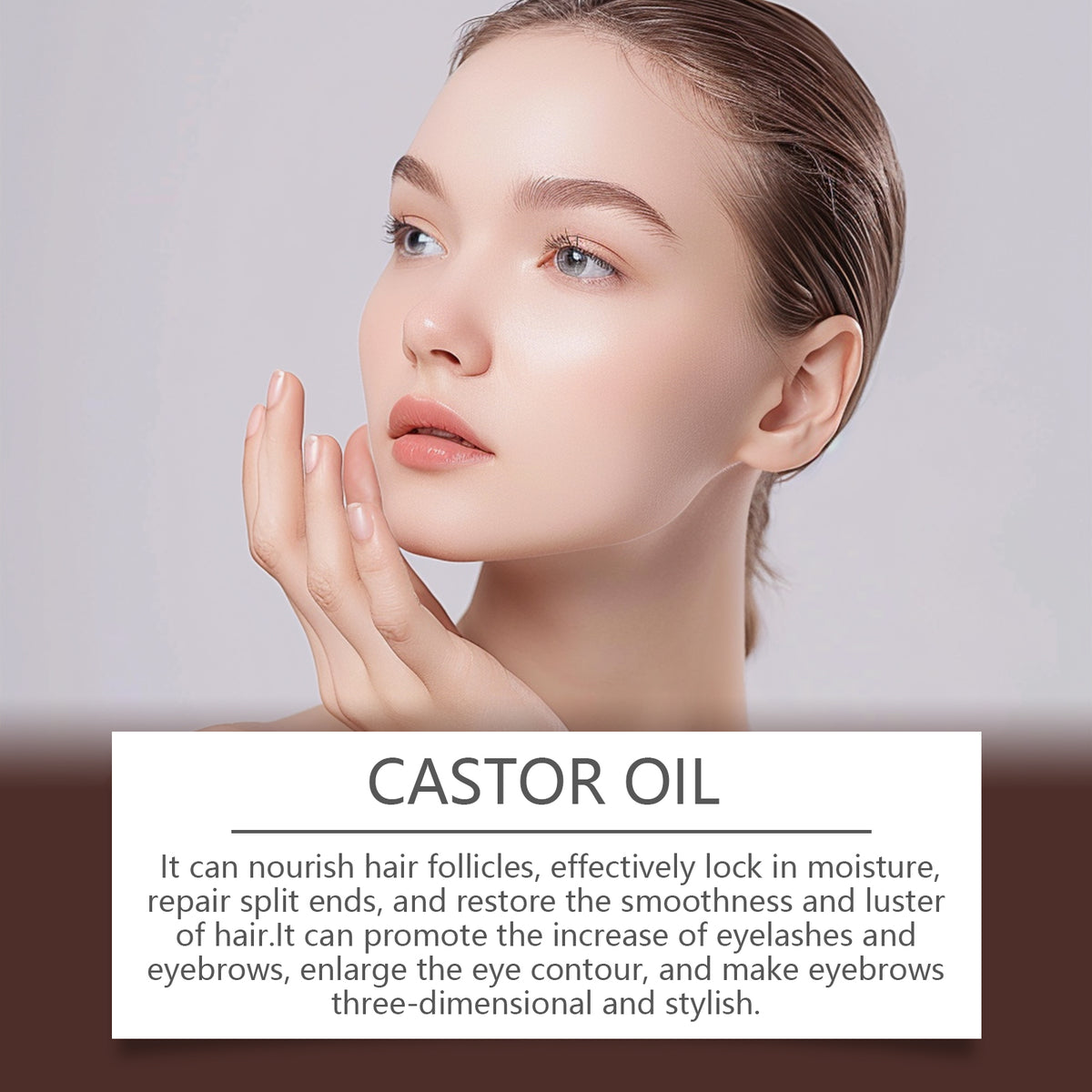 Organic Castor Oil Body Skin Nourishing Hydrating Brows Hair Hydrating Massage Oil