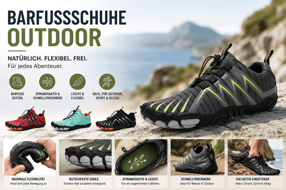Barfußschuhe für Alltag &amp; Abenteuer – Natürliches Laufgefühl {{ Stilwerk }}