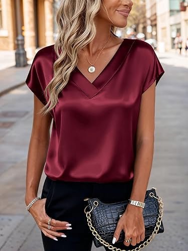 Business-Top mit V-Ausschnitt – Elegantes Casual Damen-Top {{ Stilwerk }}
