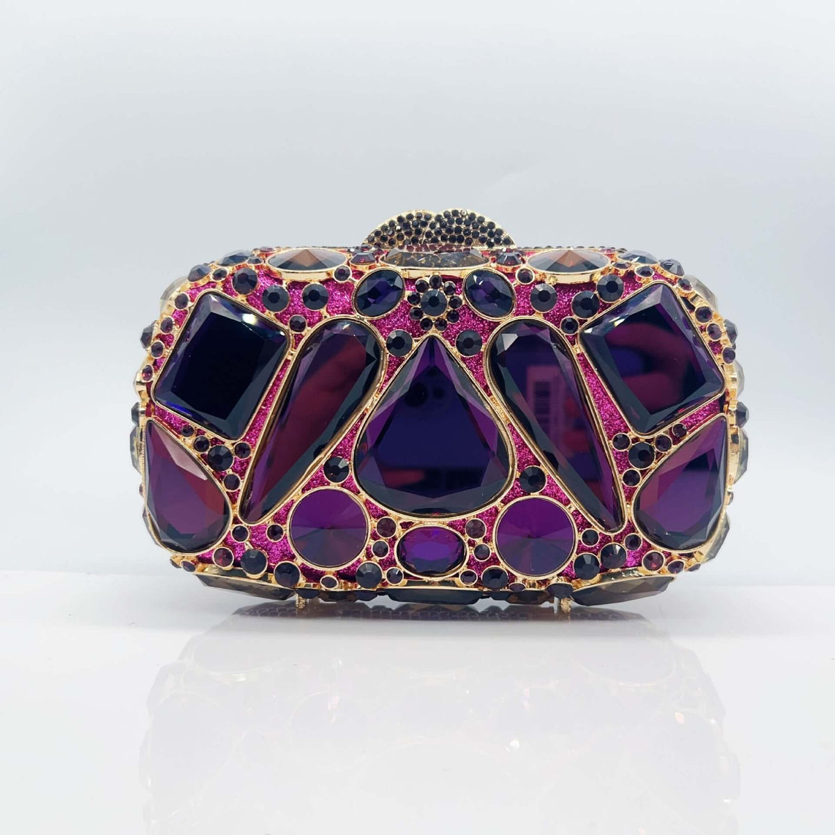 Damen Abendtasche Clutch – Luxuriöse Tropfenform mit Glassteinen, Elegante Handtasche für Events {{ DaniFest }}
