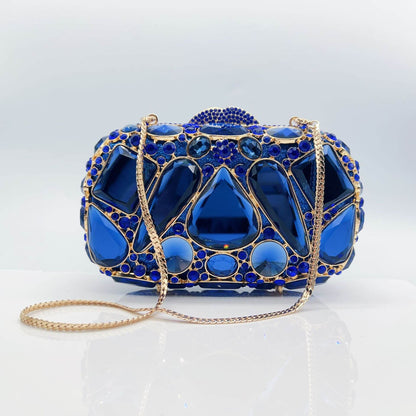 Damen Abendtasche Clutch – Luxuriöse Tropfenform mit Glassteinen, Elegante Handtasche für Events {{ DaniFest }}