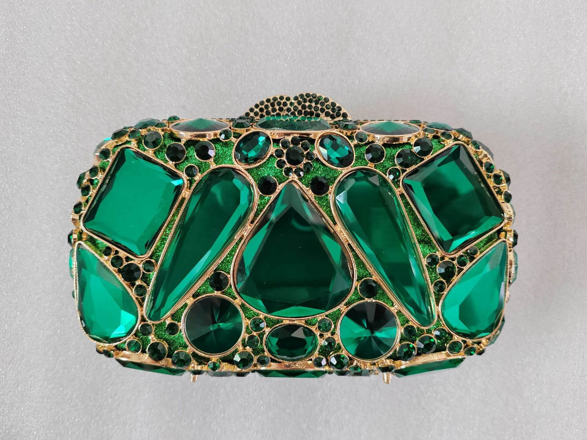 Damen Abendtasche Clutch – Luxuriöse Tropfenform mit Glassteinen, Elegante Handtasche für Events {{ DaniFest }}