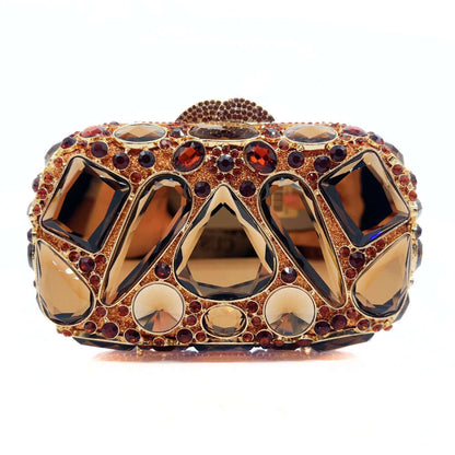 Damen Abendtasche Clutch – Luxuriöse Tropfenform mit Glassteinen, Elegante Handtasche für Events {{ DaniFest }}