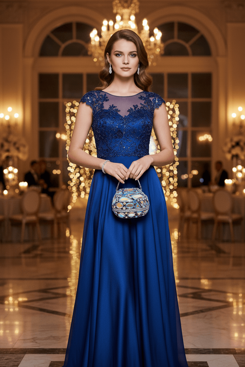 Damen Abendtasche Clutch – Luxuriöse Tropfenform mit Glassteinen, Elegante Handtasche für Events {{ DaniFest }}