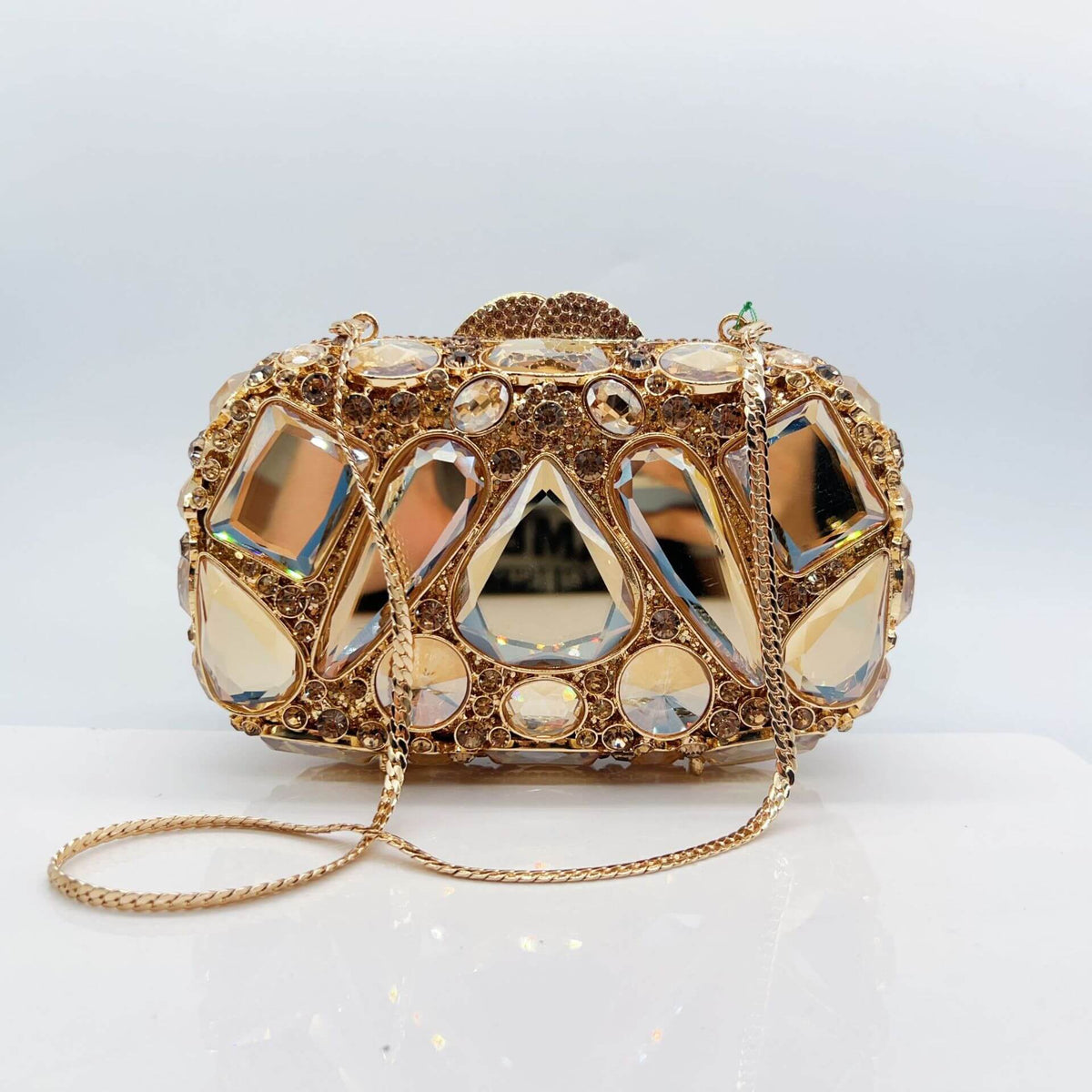 Damen Abendtasche Clutch – Luxuriöse Tropfenform mit Glassteinen, Elegante Handtasche für Events {{ DaniFest }}