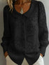 Damen Bluse mit Stickerei – Langarm Puppenkragen Shirt {{ DaniFest }}
