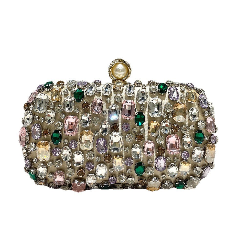 Damen Clutch in Gold mit funkelnden Strasssteinen – Elegante Abendtasche {{ DaniFest }}