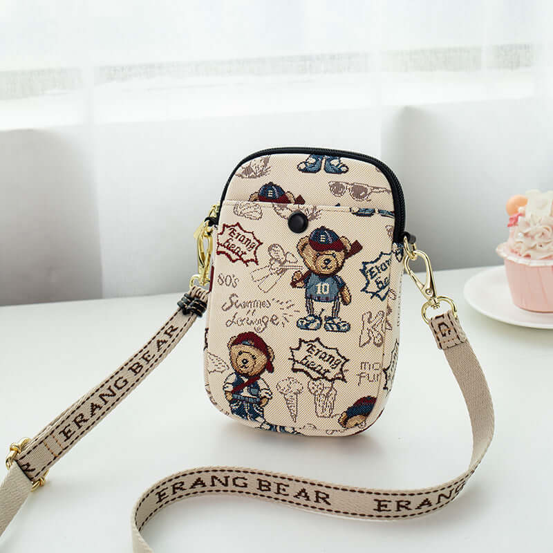 Damen Handytasche Crossbody – Canvas Umhängetasche mit Stickerei, Streetwear Mini Bag {{ DaniFest }}