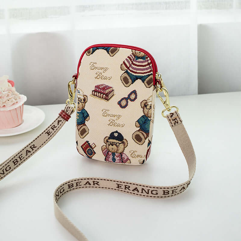 Damen Handytasche Crossbody – Canvas Umhängetasche mit Stickerei, Streetwear Mini Bag {{ DaniFest }}