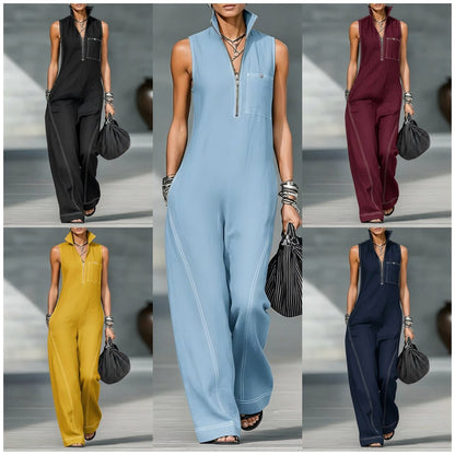 Damen Jumpsuit ärmellos – Leichter Baumwoll-Leinen Overall für den perfekten Sommerlook {{ DaniFest }}