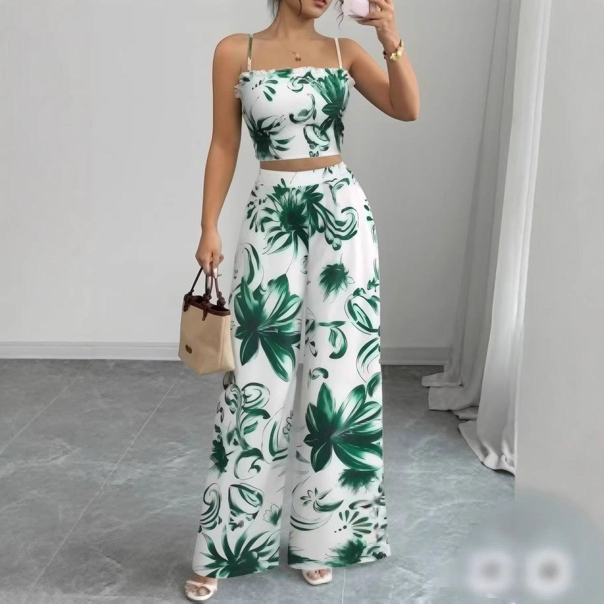 Damen Jumpsuit mit Blumenmuster – Slim-Fit Overall mit Trägern {{ DaniFest }}