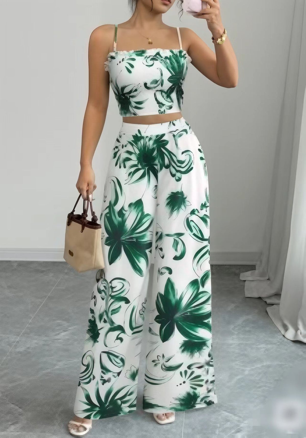 Damen Jumpsuit mit Blumenmuster – Slim-Fit Overall mit Trägern {{ DaniFest }}