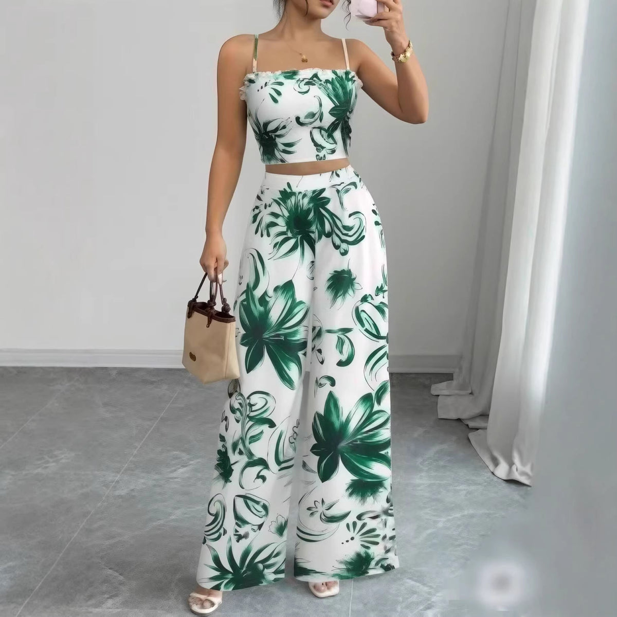 Damen Jumpsuit mit Blumenmuster – Slim-Fit Overall mit Trägern {{ DaniFest }}