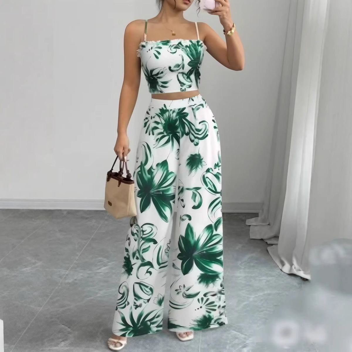 Damen Jumpsuit mit Blumenmuster – Slim-Fit Overall mit Trägern {{ DaniFest }}