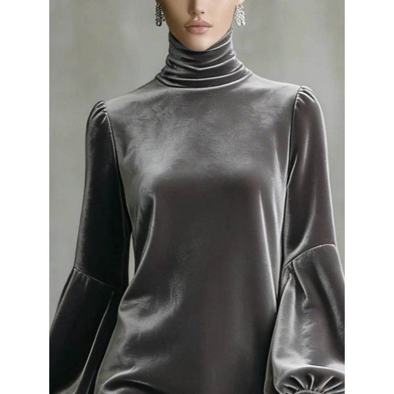 Damen Strickkleid mit Rollkragen – Elegantes Langarmkleid {{ DaniFest }}