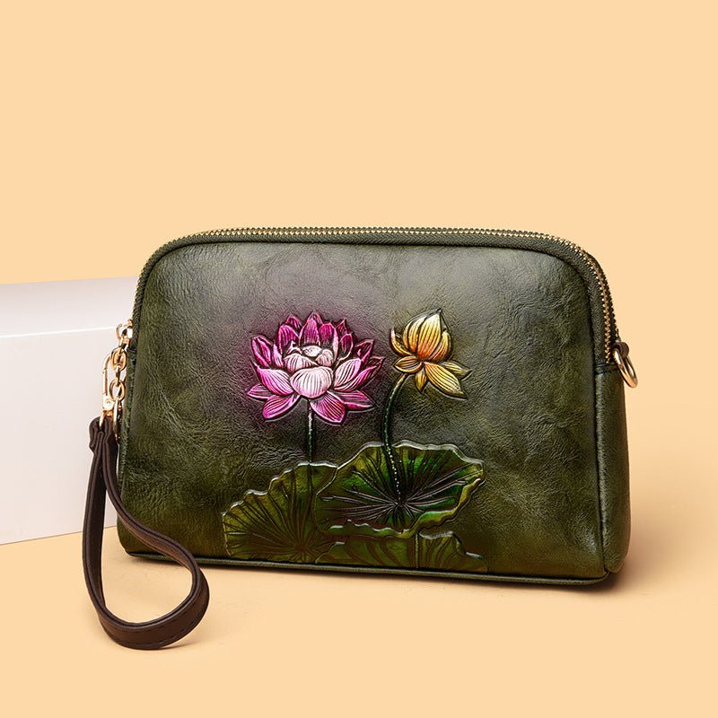 Damen Umhängetasche Vintage Leder – Ethnischer Stil mit Prägung {{ DaniFest }}