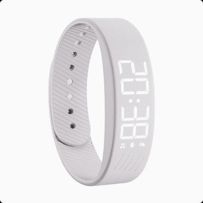 DaniFest Fitnessarmband in Weiß mit digitalem Display, leichtem Silikonarmband und sportlichem Design